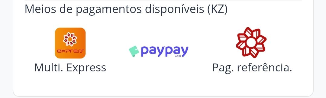 Métodos de Pagamento